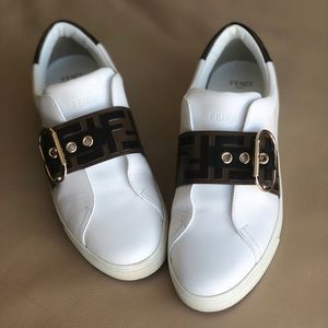 Fendi White and Black Sneakers